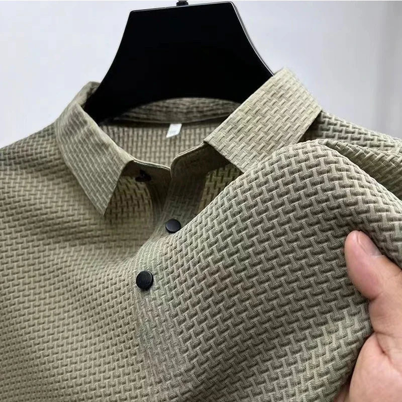 Men's Premium Polo Shirt Short Sleeve Business Casual Breathable Comfortable Fashion Shirt
