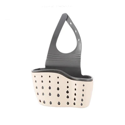 Adjustable Kitchen Sink Hanging Organizer – Faucet Mounted Drain Basket for Sponge, Soap & Cleaning Tools