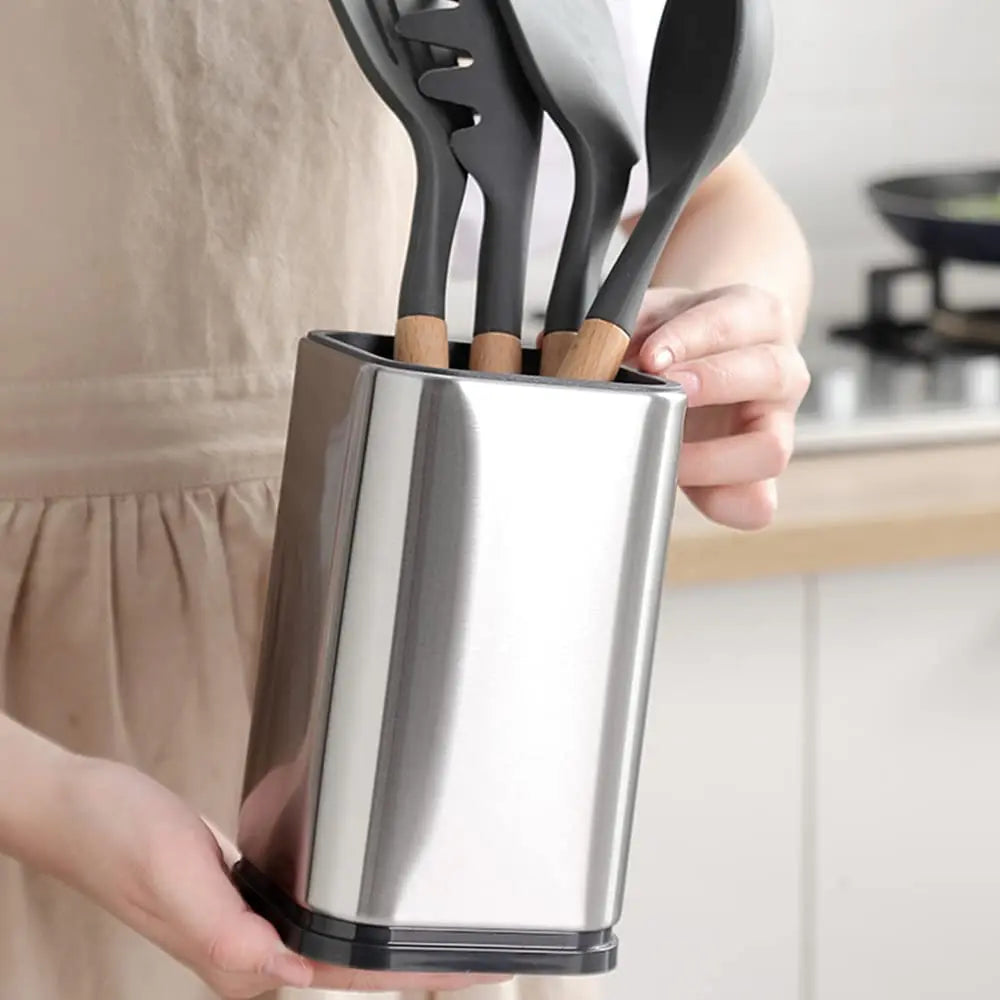 Large Kitchen Utensil Holder for Countertop – Kitchen Organizer for Spoons, Spatulas and Cooking Tools