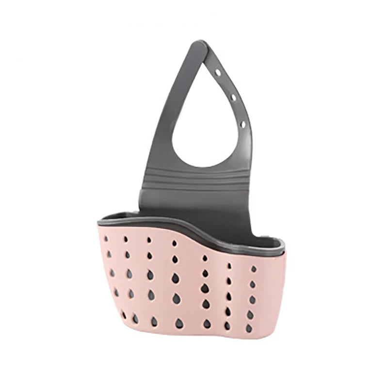 Adjustable Kitchen Sink Hanging Organizer – Faucet Mounted Drain Basket for Sponge, Soap & Cleaning Tools