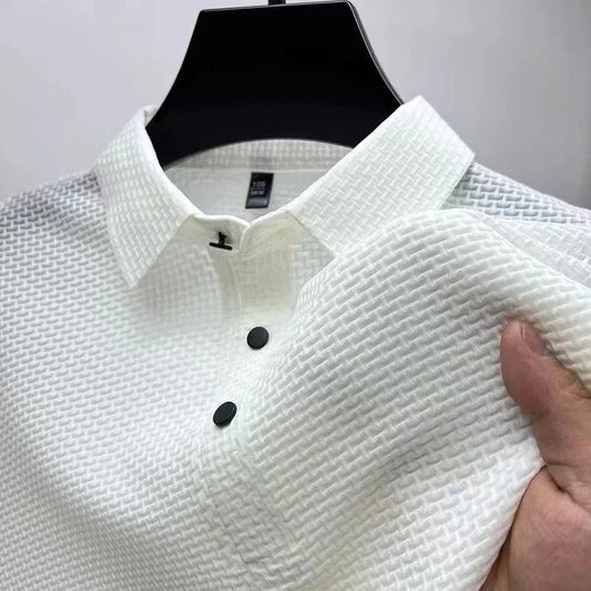 Men's Premium Polo Shirt Short Sleeve Business Casual Breathable Comfortable Fashion Shirt