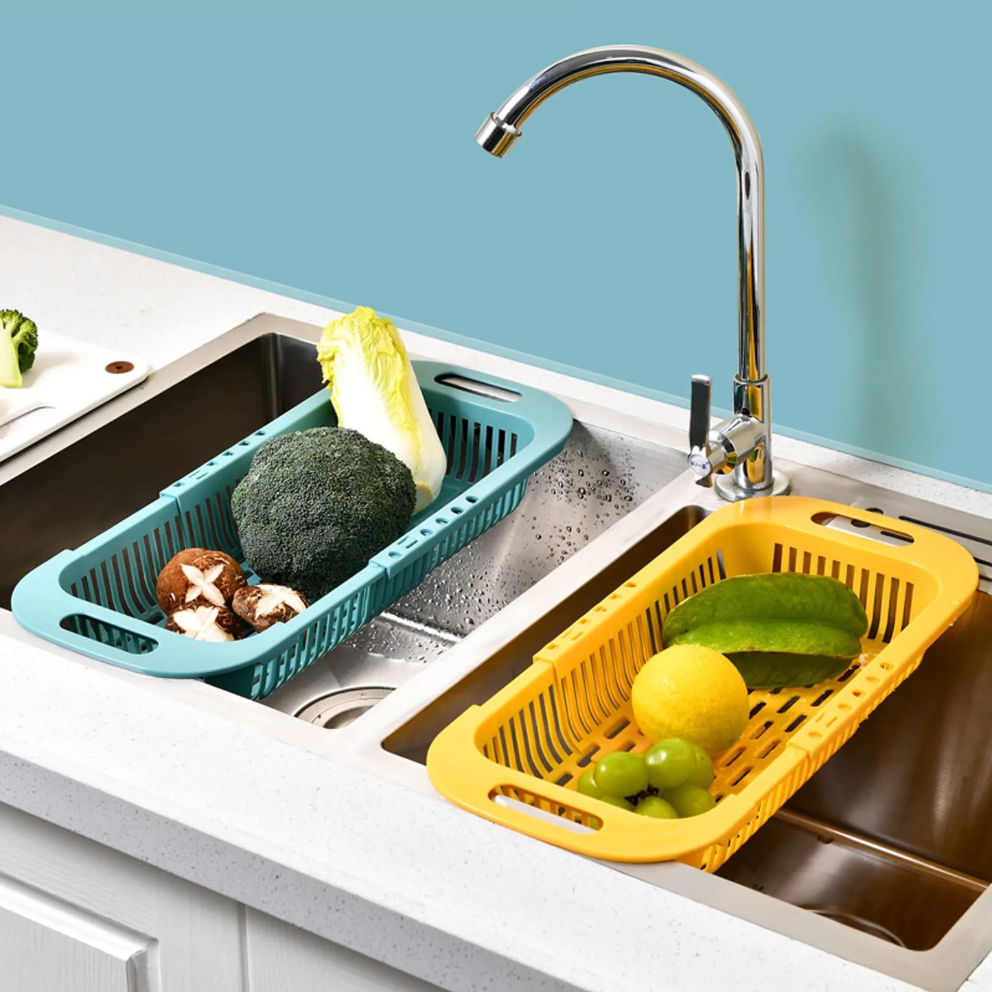 Vegetable Drain Basket Kitchen Organizer Gadgets