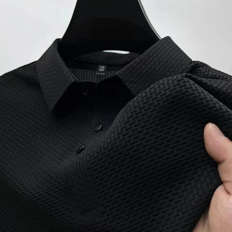 Men's Premium Polo Shirt Short Sleeve Business Casual Breathable Comfortable Fashion Shirt