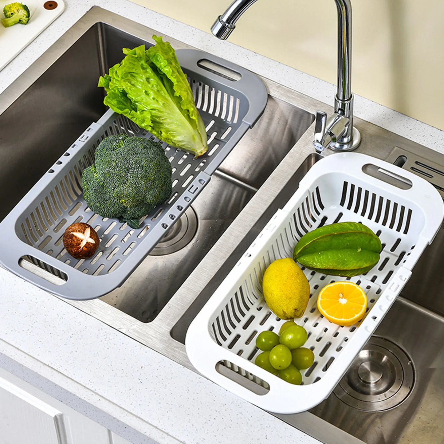 Vegetable Drain Basket Kitchen Organizer Gadgets