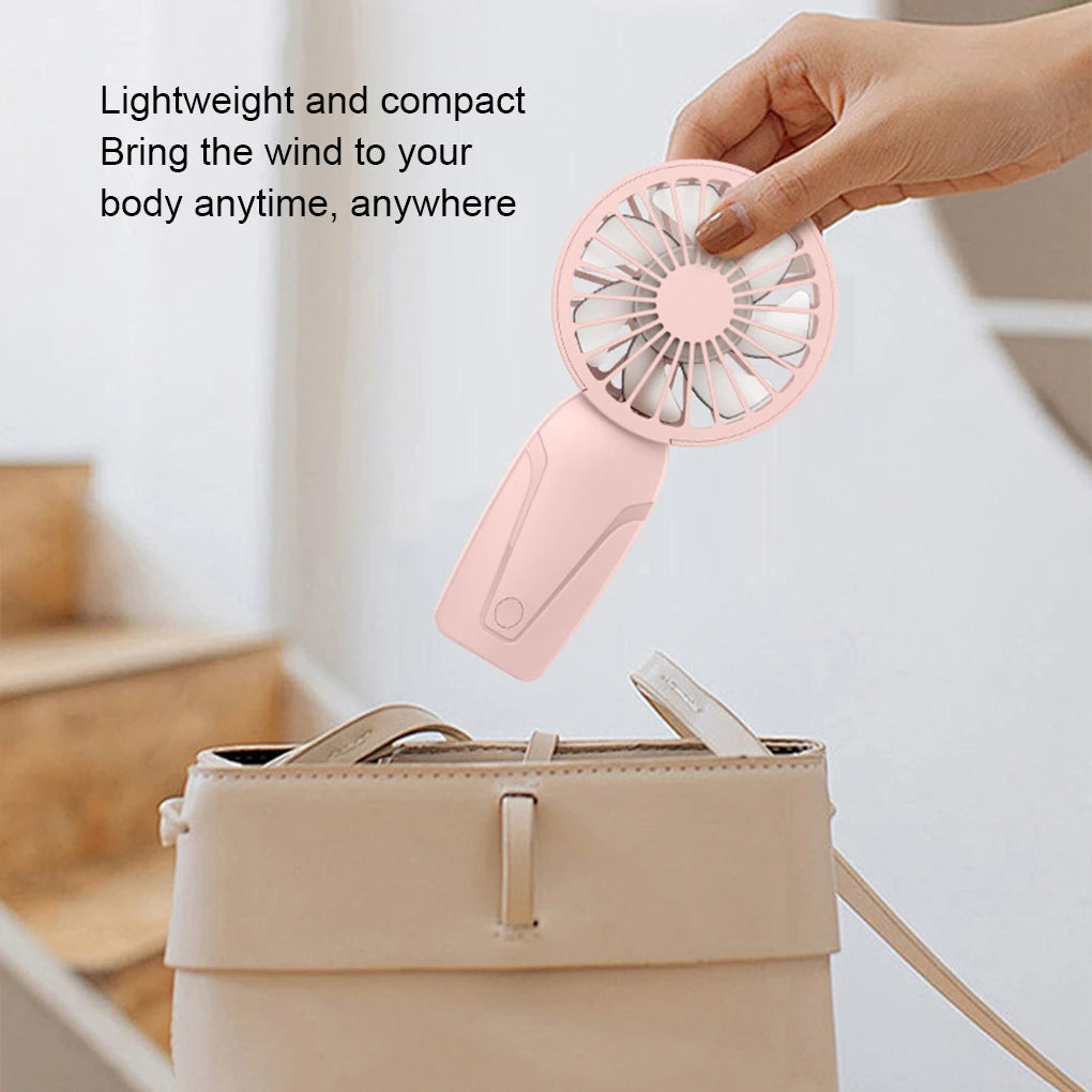 USB Rechargeable Mini Fan Portable Handheld Personal Cooling Fan Pocket Fan for Outdoor Travel Camping