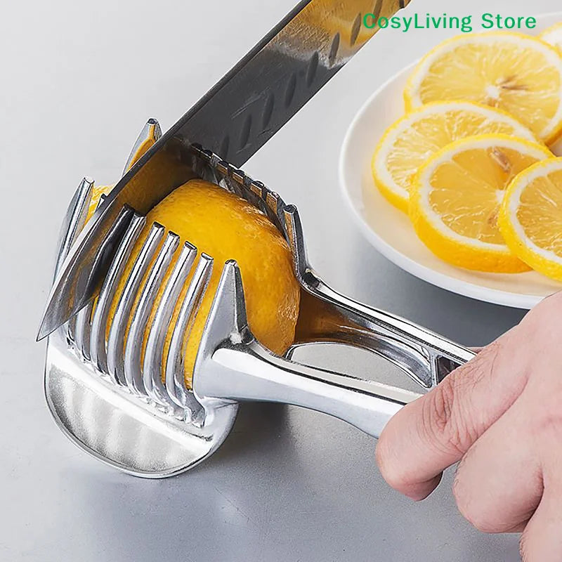 Stainless Steel Onion Holder Vegetable Fruit Cutter and Tomato Potato Slicer Kitchen Tool