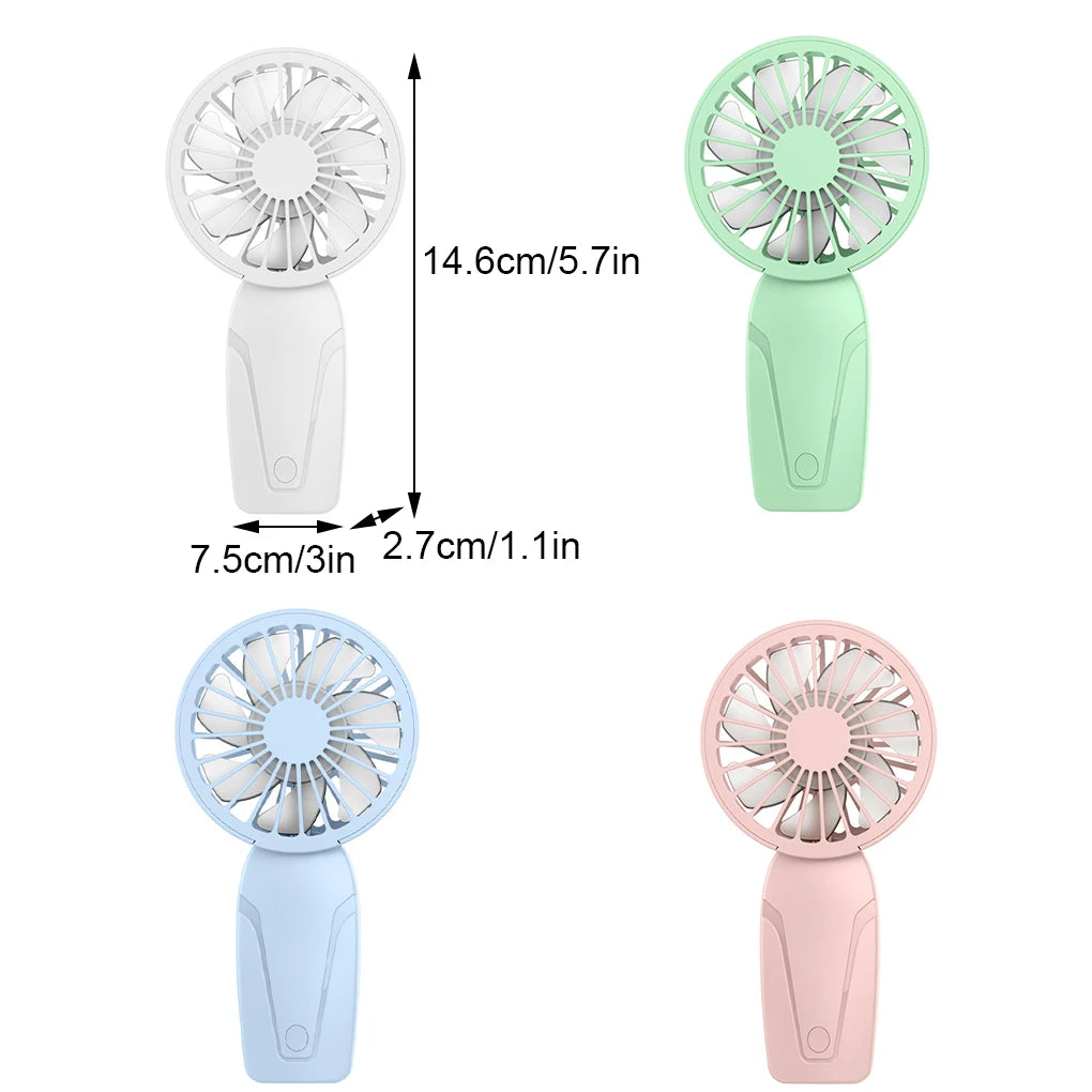 USB Rechargeable Mini Fan Portable Handheld Personal Cooling Fan Pocket Fan for Outdoor Travel Camping