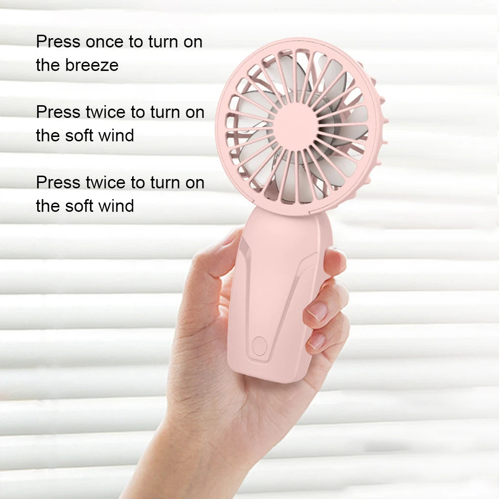 USB Rechargeable Mini Fan Portable Handheld Personal Cooling Fan Pocket Fan for Outdoor Travel Camping