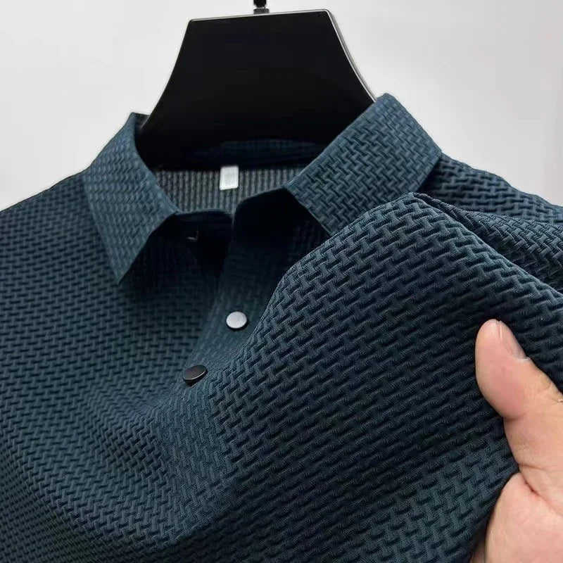 Men's Premium Polo Shirt Short Sleeve Business Casual Breathable Comfortable Fashion Shirt