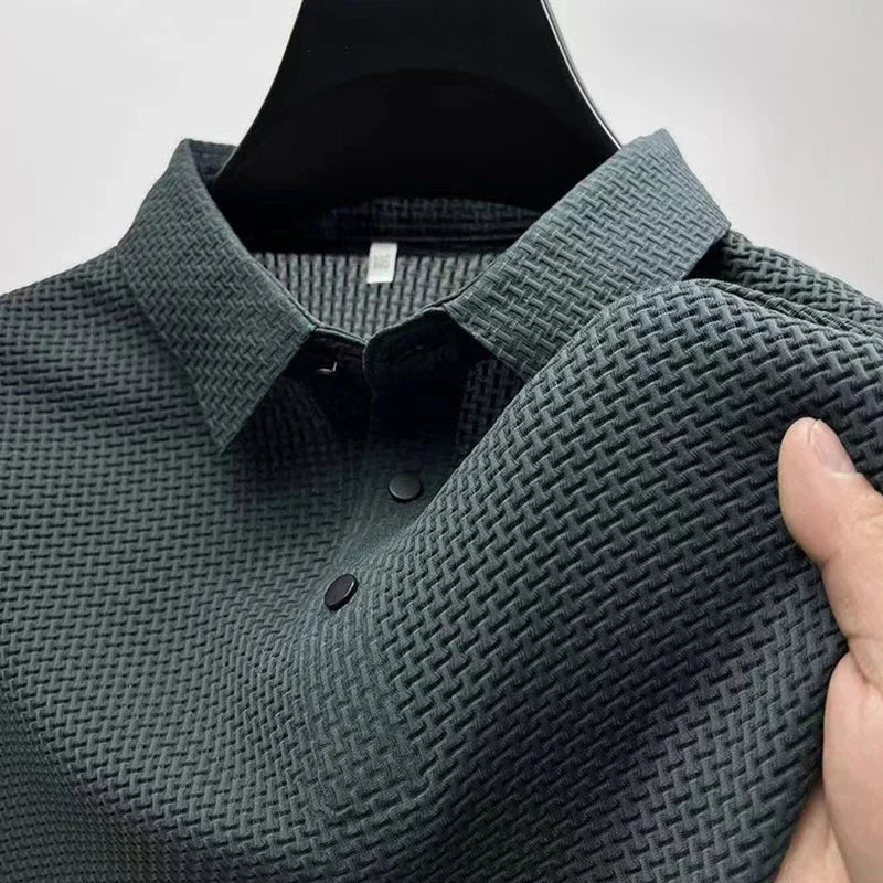 Men's Premium Polo Shirt Short Sleeve Business Casual Breathable Comfortable Fashion Shirt