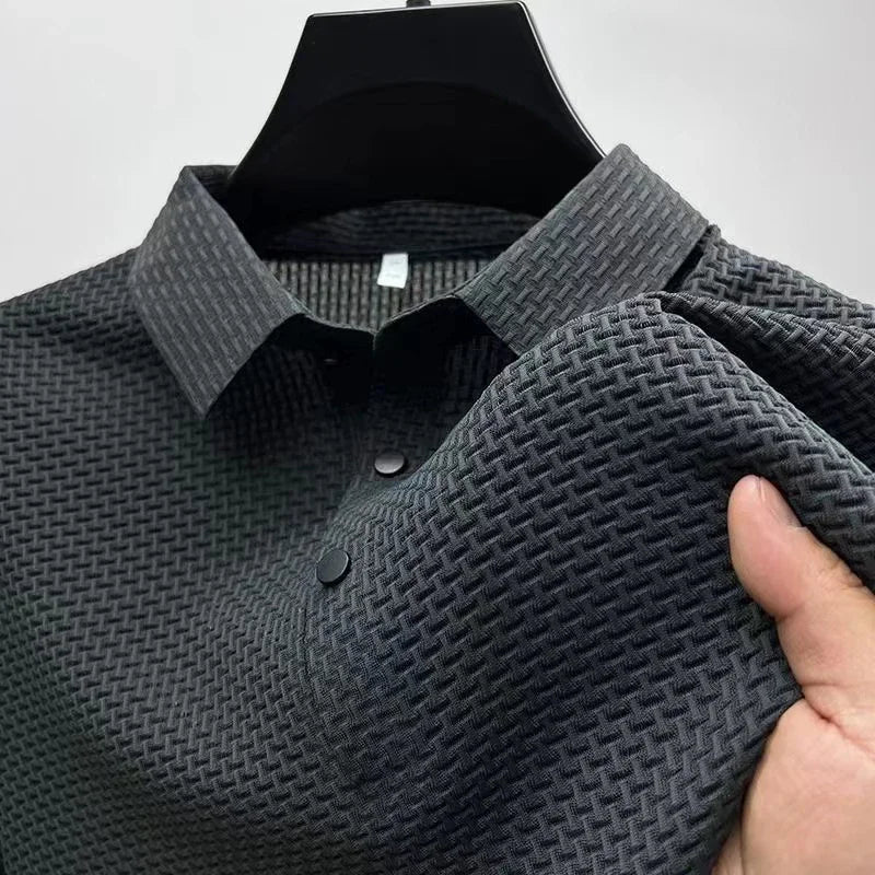 Men's Premium Polo Shirt Short Sleeve Business Casual Breathable Comfortable Fashion Shirt