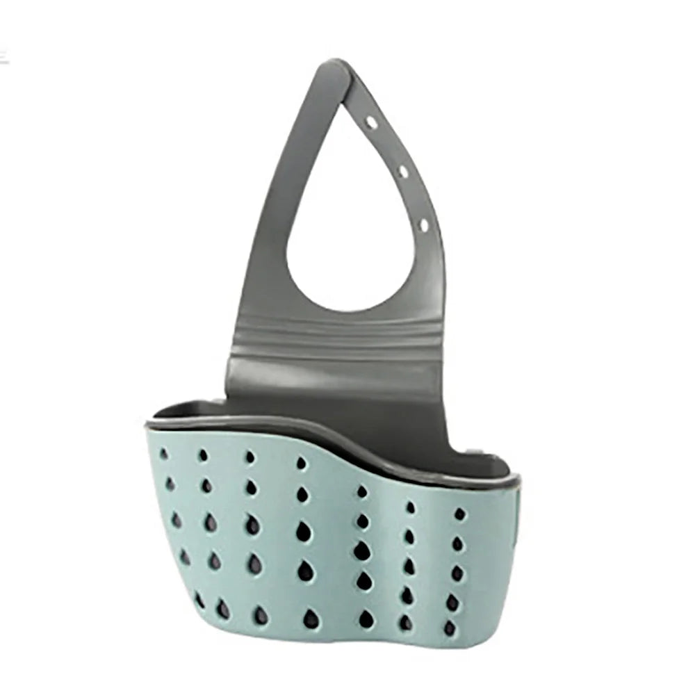 Adjustable Kitchen Sink Hanging Organizer – Faucet Mounted Drain Basket for Sponge, Soap & Cleaning Tools